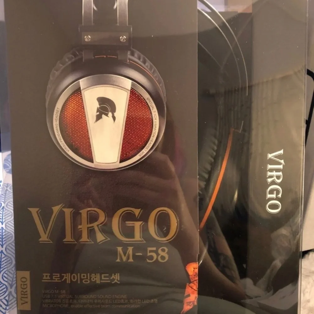 VIRGO Pro Gaming USB Headset / Headphones ~ Surround Sound ~ Mic ~ EQ ~ LED